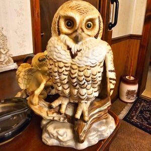 Vintage Enesco snowy white owl figurine